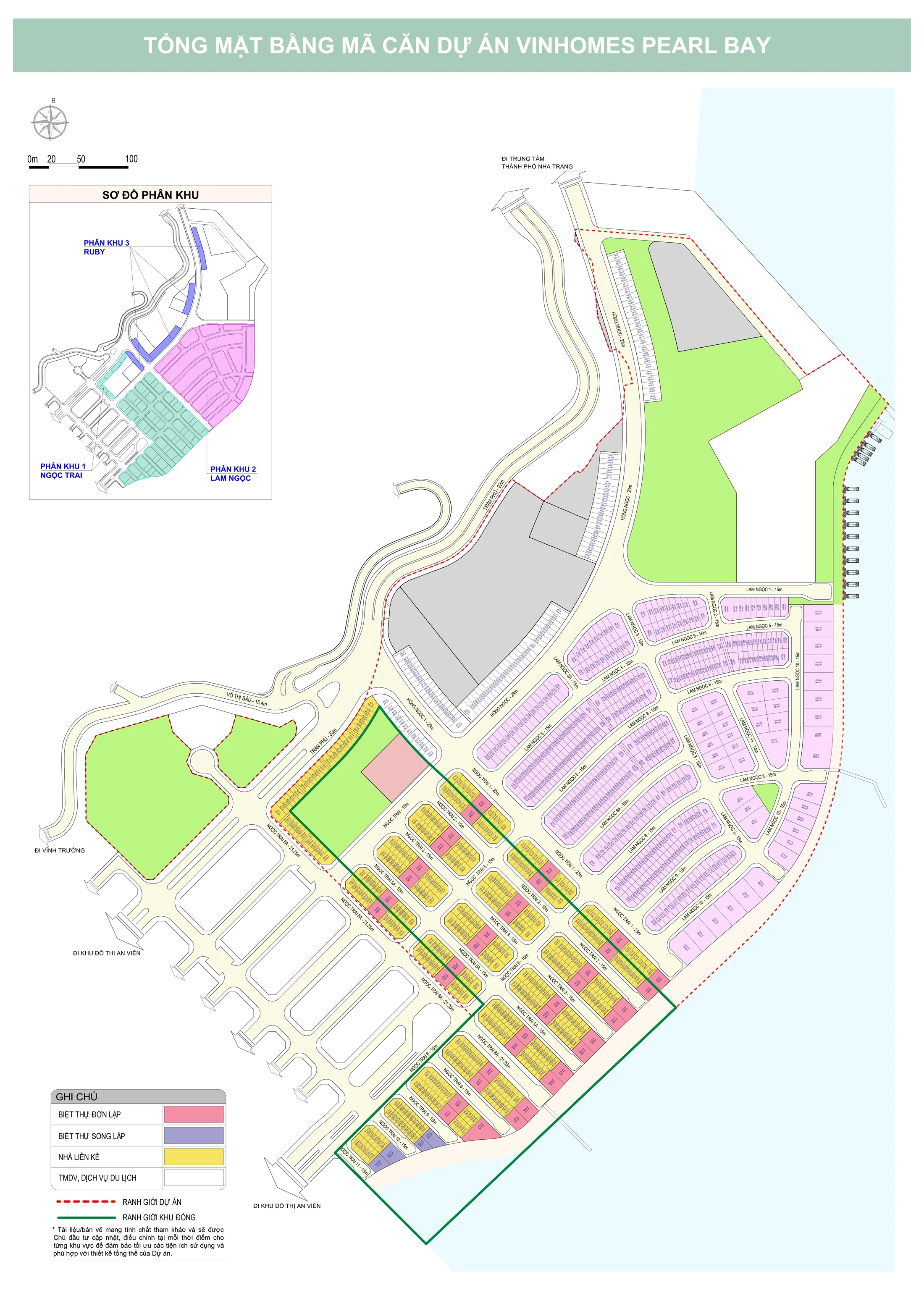 Mặt bằng quỹ căn Vinhomes Pearl Bay