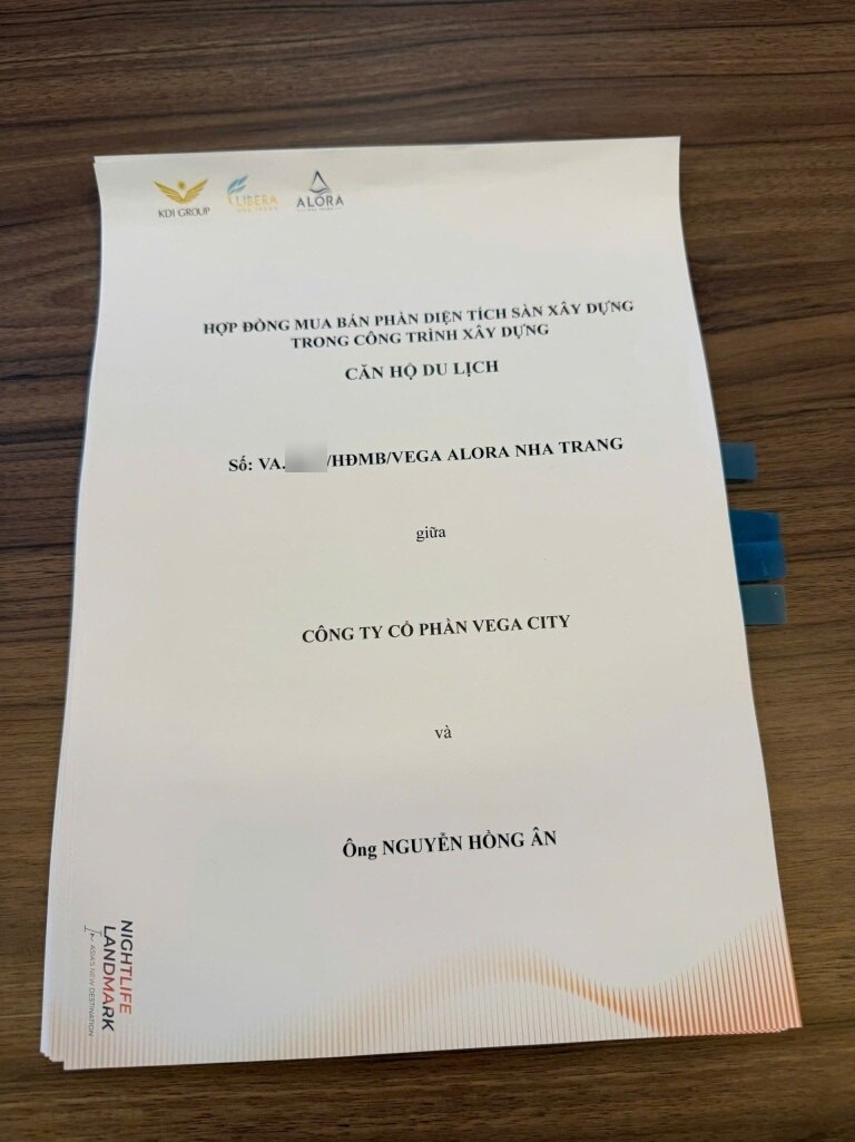 Tôi đã ký hợp đồng mua một căn Alora — HĐMB với CTCP Vega City, đứng tên Nguyễn Hồng Ân · 07/10/2026