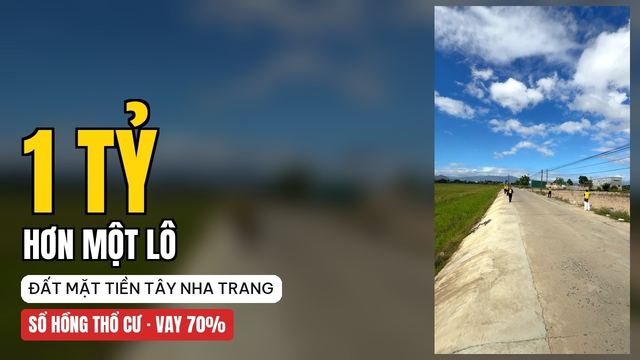 Đất mặt tiền Tây Nha Trang sổ hồng thổ cư — Nha Trang