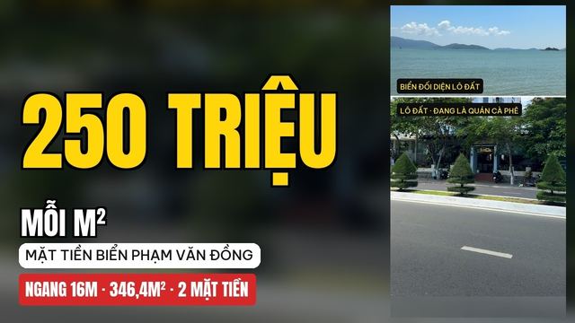 Lô đất mặt tiền biển Phạm Văn Đồng Nha Trang — Nha Trang
